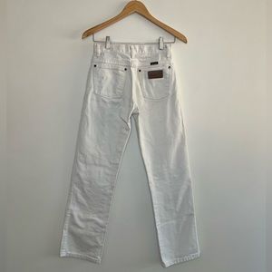 Wranglers White Straight Leg Jeans